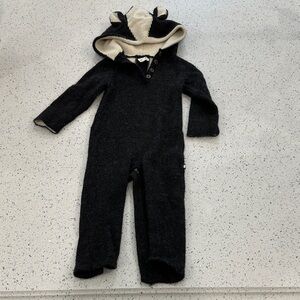 Oeuf Skunk 100% Baby Alpaca Coveralls 6M